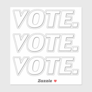 "vote" black transparent letters - sticker