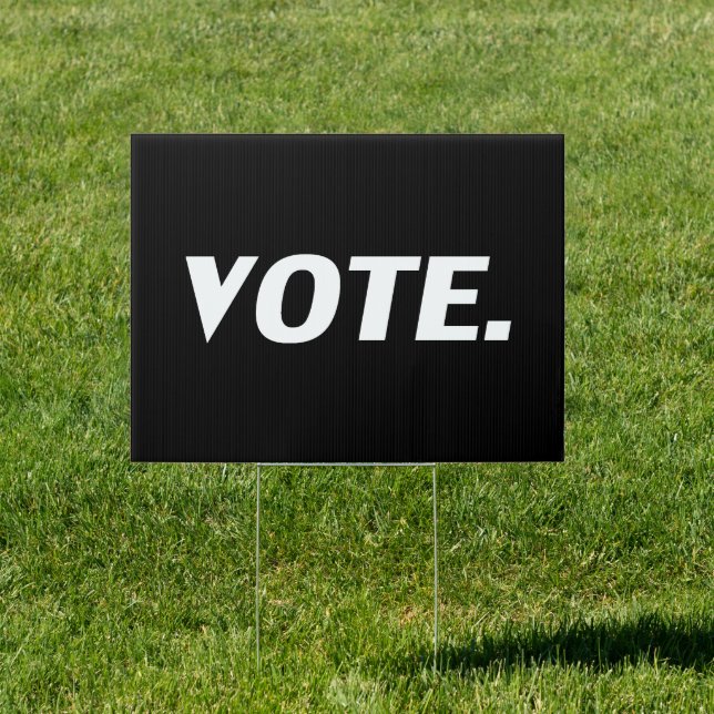 "vote" black white - sign (Insitu)