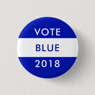 VOTE BLUE 2018 Midterm Election Democrats Wave Button