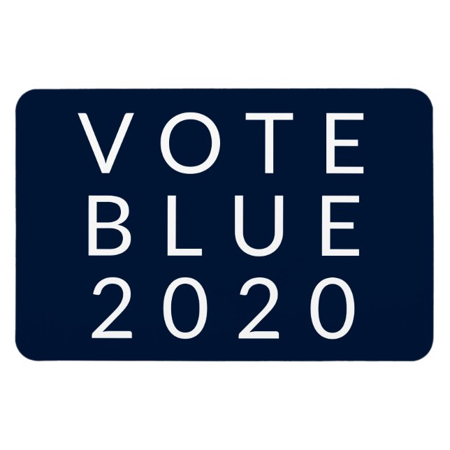 Vote Blue 2020 Biden Harris USA Simple Minimal Magnet (Horizontal)