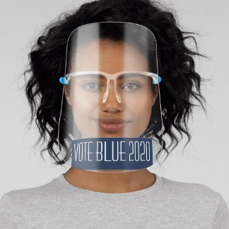 Vote Blue 2020 Biden Kamala Harris Simple Minimal Face Shield