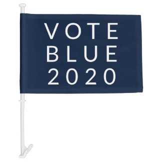 Vote Blue 2020 Election Joe Kamala Simple Minimal Car Flag