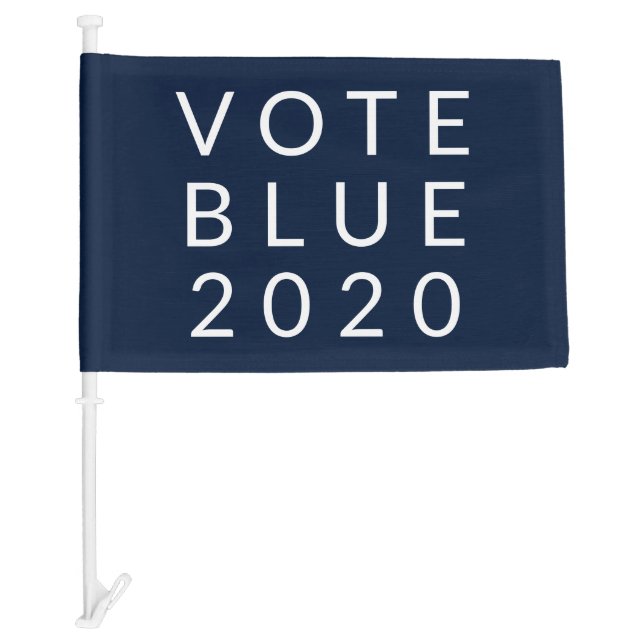 Vote Blue 2020 Election Joe Kamala Simple Minimal Car Flag (Front)