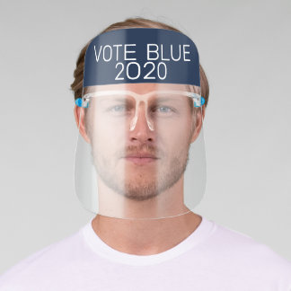 Vote Blue 2020 Joe Biden and Harris Simple Minimal Face Shield