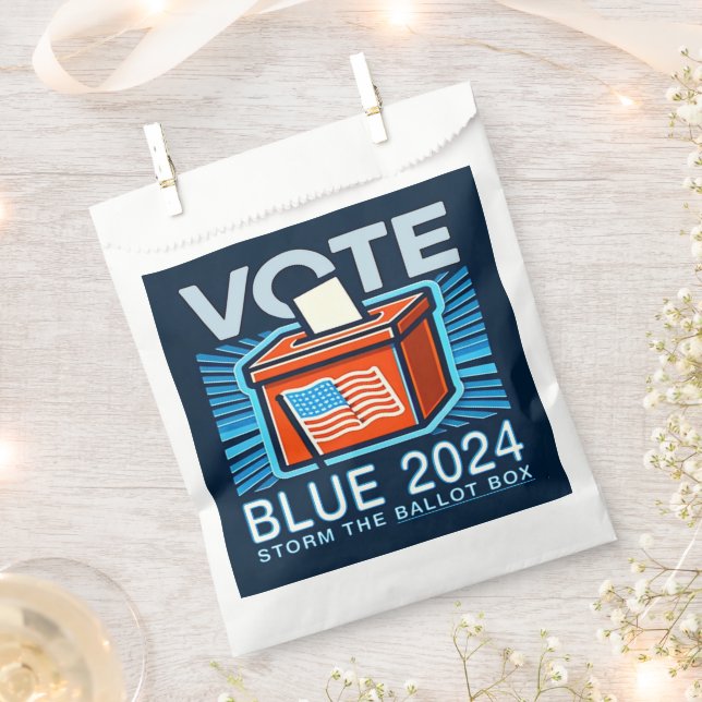Vote Blue 2024 Ballot Box Presidential Favor Bags (Clipped)