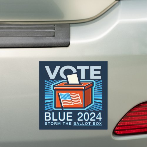 Vote Blue 2024 Ballot Box US Presidential Election Car Magnet