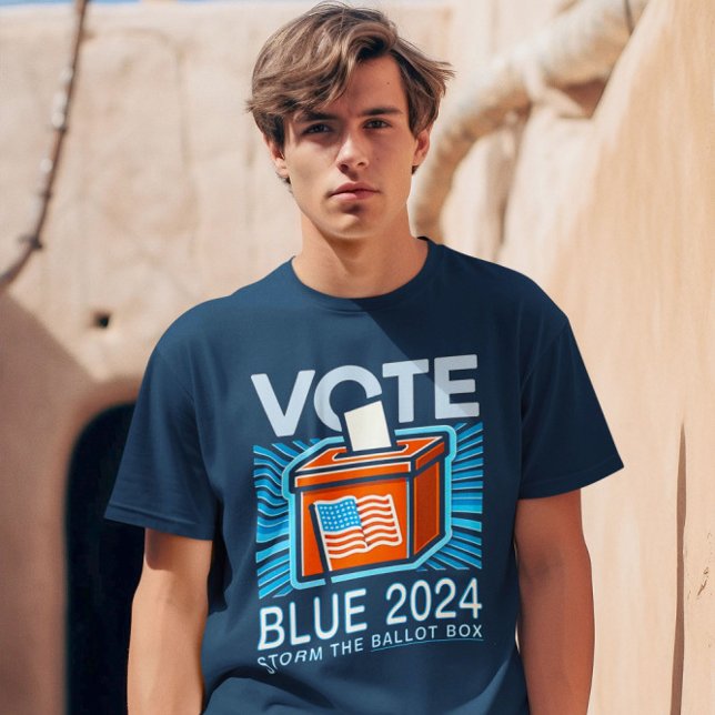 Vote Blue 2024 Ballot Box US Presidential Election T-Shirt (Creator Uploaded)