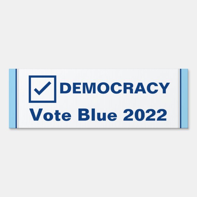 Vote Blue 2024 Election Democracy Sign (Front)