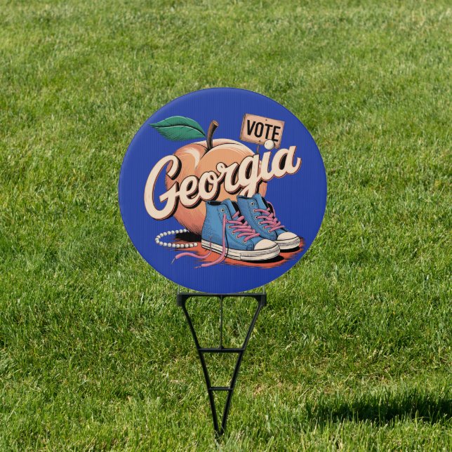 Vote Blue 2024 Georgia Harris Walz 2024 Election Sign (Insitu)