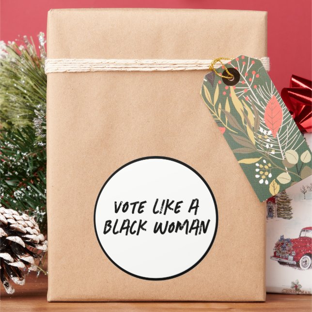 Vote Blue 2024 Like A Black Woman Stickers (Holiday)