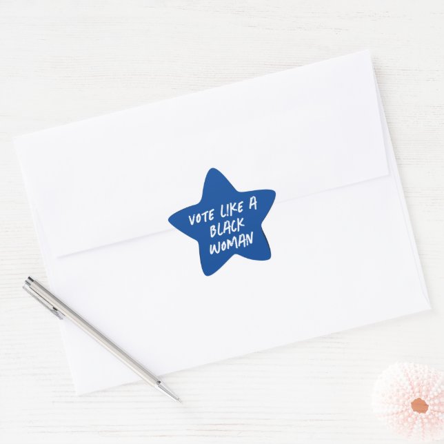 Vote Blue 2024 Like A Black Woman Stickers (Envelope)