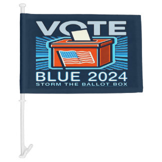 Vote Blue 2024 Presidential Election  Car Flag