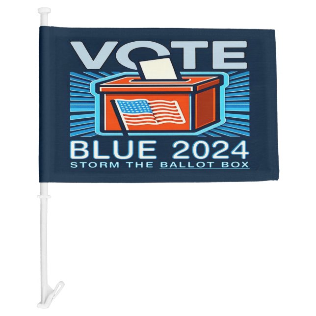 Vote Blue 2024 Presidential Election  Car Flag (Front)