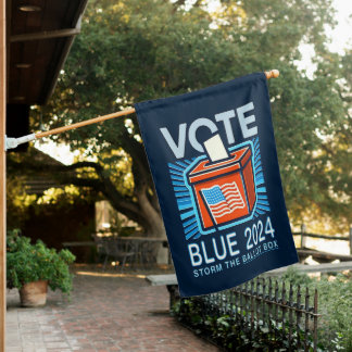 Vote Blue 2024 Presidential Election  House Flag
