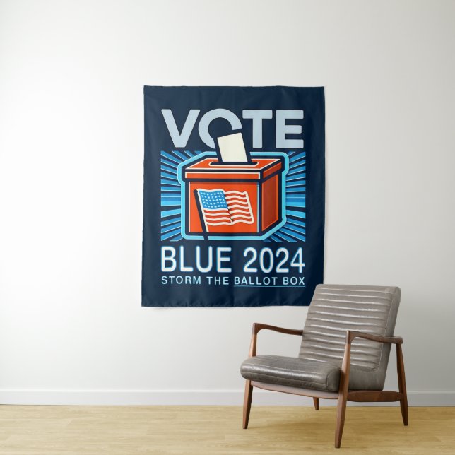 Vote Blue 2024 Presidential Election  Tapestry (In Situ)