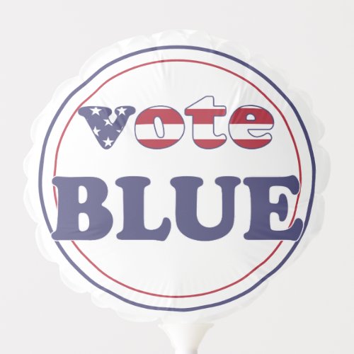 Vote Blue _ American Flag Typography Balloon