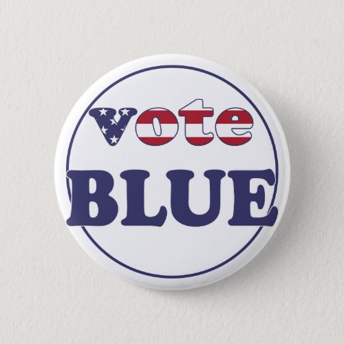 Vote Blue _ American Flag Typography Button