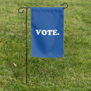 Vote blue and white modern elegant garden flag