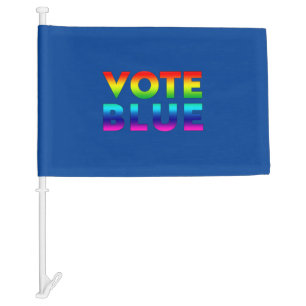 Vote Blue - blue pride lgbtq lgbt Car Flag