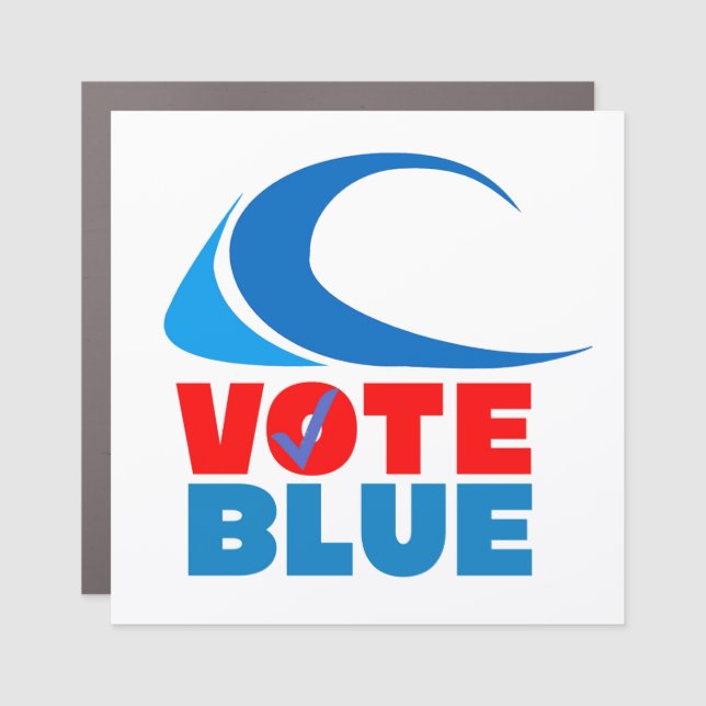 VOTE BLUE / Blue Wave Car Magnet (Front)