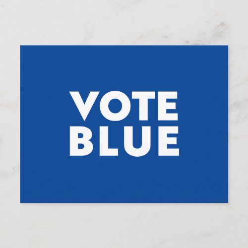 vote blue blue white postcard