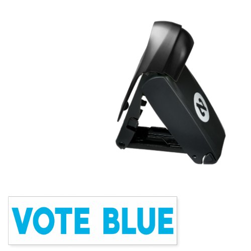 Vote Blue bold text Pocket Stamp