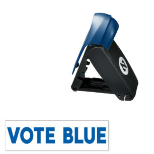Vote Blue bold text Pocket Stamp