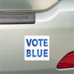 Vote Blue bold watercolor text political Car Magnet