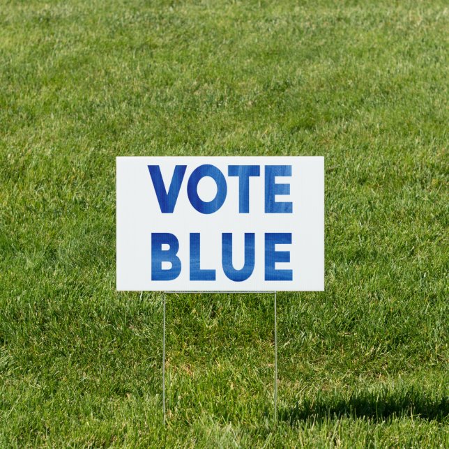 Vote Blue bold watercolor text political Sign (Insitu)