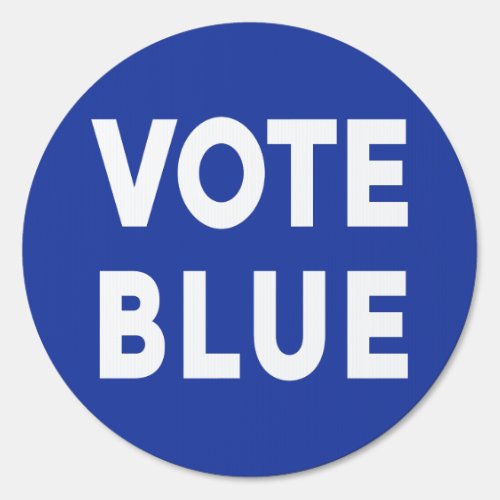 Vote Blue bold white text on blue election 1_sided Sign