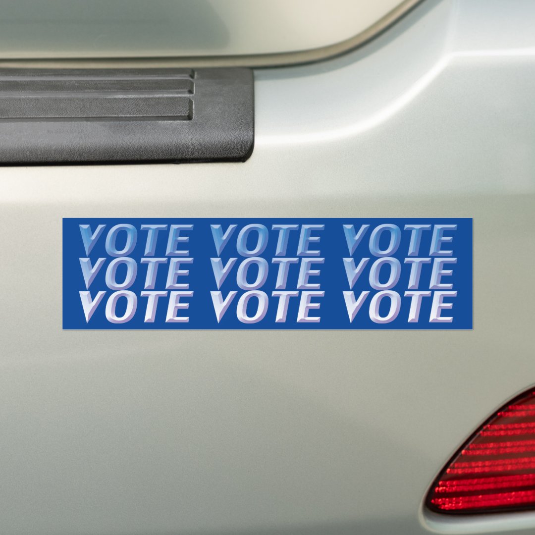 vote blue Bumper Sticker Zazzle