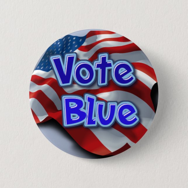 Vote Blue Button (Front)