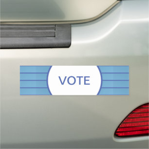 Vote: blue circle in lines car magnet