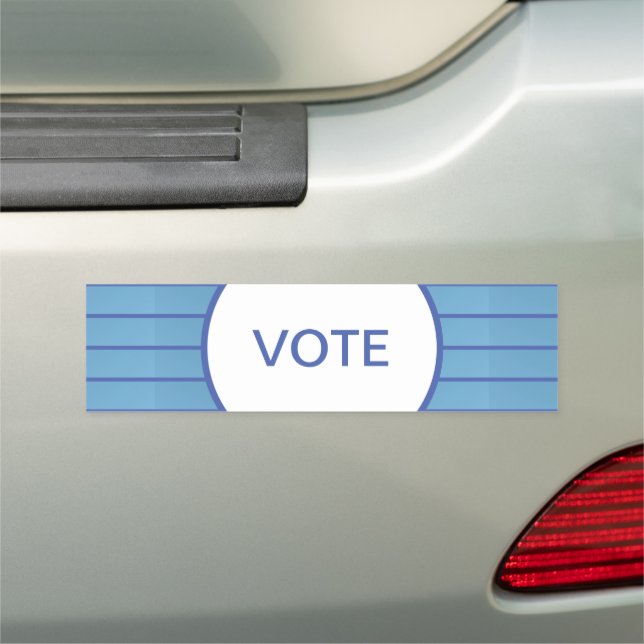 Vote: blue circle in lines car magnet (In Situ)