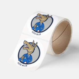 Vote Blue Classic Round Sticker
