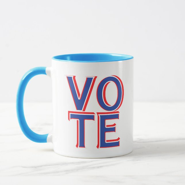 Vote Blue Coffe Mug Cup Elections Campaign  (Left)