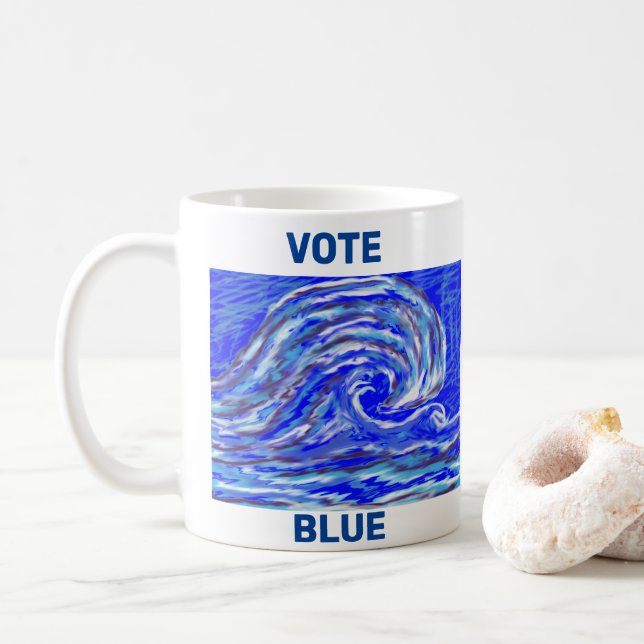 Vote Blue! Coffee Mug (With Donut)