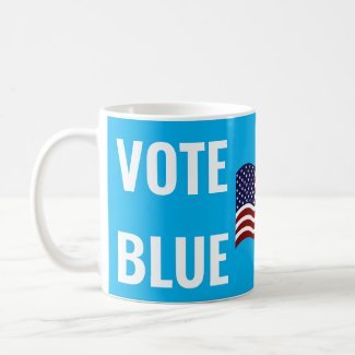 VOTE BLUE COFFEE MUG