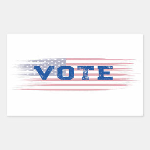 Vote Blue Customizable Rectangular Sticker