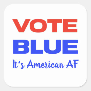 Vote Blue Democrat Political Red Blue Funny Humor  Square Sticker