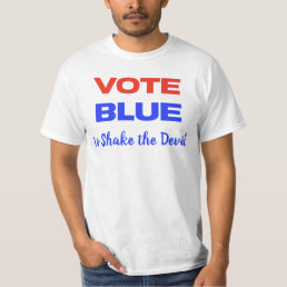 Vote Blue Democrat Political Red Blue Funny Humor  T-Shirt