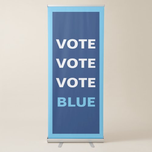 Vote Blue Democrat Selfie Background Backdrop Retractable Banner