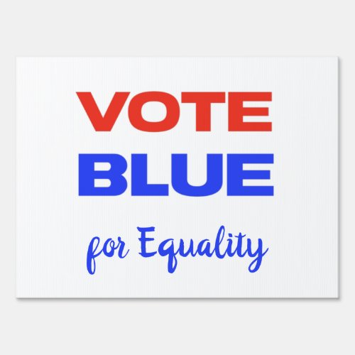 Vote Blue Democratic Political Red Blue Sign