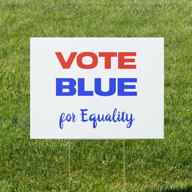 Vote Blue Democratic Political Red Blue Sign (Creator Uploaded)