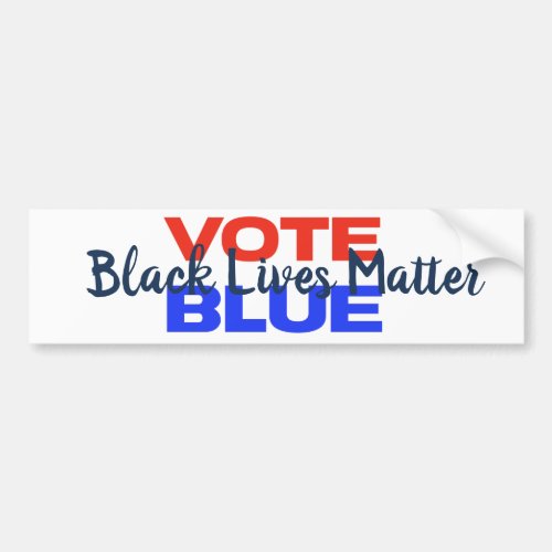 Vote Blue Democratic Political Red Blue Sign Bumper Sticker