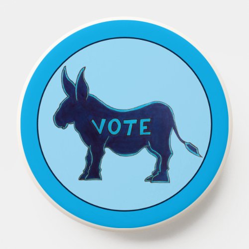 VOTE Blue Donkey Election Day USA Voting Patriotic PopSocket