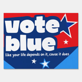 Vote Blue Election 2026 Sign