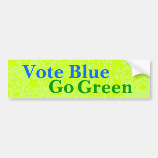 Vote Blue Go Green Bumper Sticker