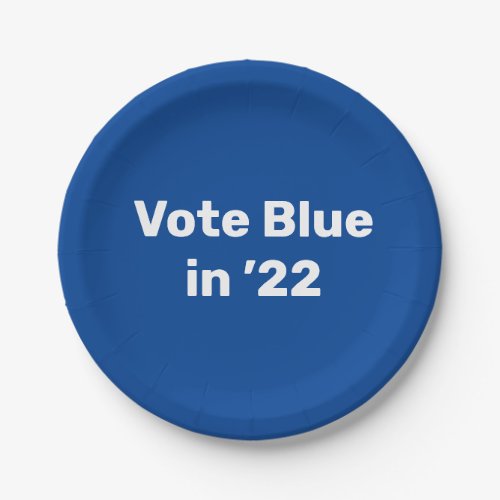 Vote Blue in 2022 Paper Plates