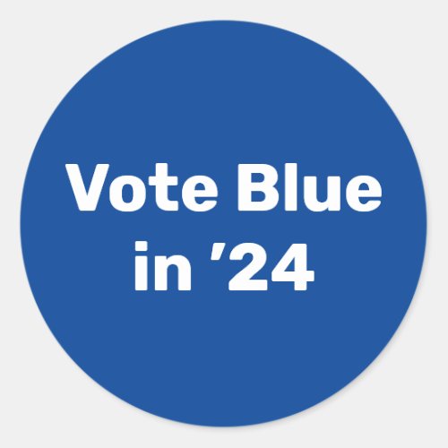 Vote Blue in 2024 Classic Round Sticker